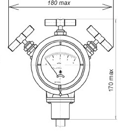 Габаритный чертеж и установочные размеры ДСП-80 